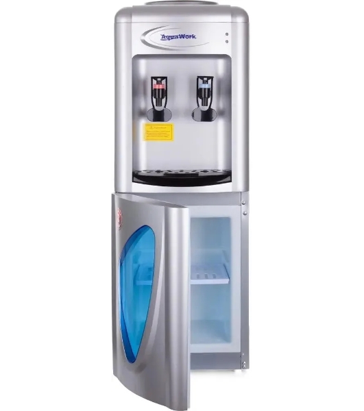 Кулер для воды Aqua Work 0.7LR, верхняя загрузка, нагрев 95 °С, охлаждение 10 °С, серебристый