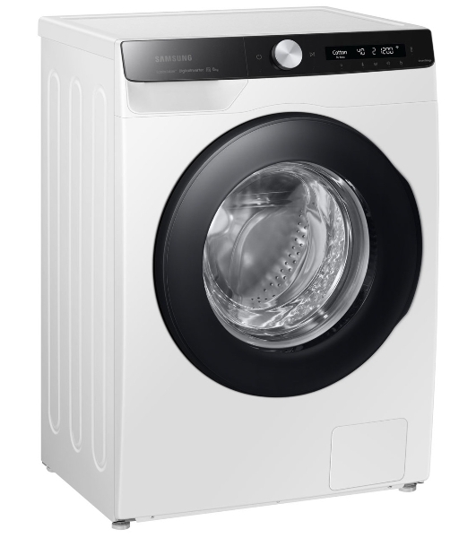 Стиральная машина Samsung WW80AG6S28AELD белый, загрузка фронтальная 8 кг, 1200 об/мин, класс A