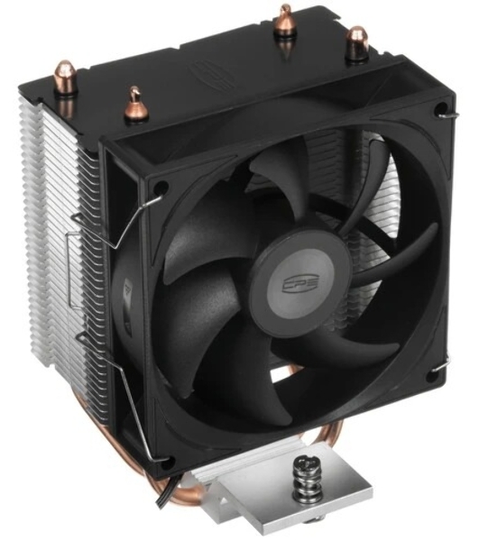 Кулер для процессора PCCooler R200 S115X/1200/1700/AM4/AM5 (TDP 110W, 90мм Non LED Fan, 2 тепловые трубки 6мм, 2200RPM, 28,3dBa)