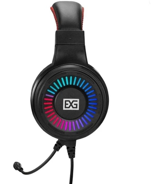 Гарнитура ExeGate Gaming HS-520G чёрный, проводная, 2 x mini jack 3.5 мм + USB, подсветка, регулятор громкости