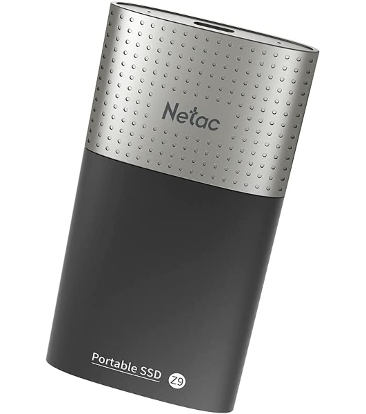 Внешний SSD Netac Z9, 2TB, USB 3.2 Gen 2 Type-C, R/W 550/480, черный