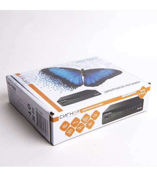 Ресивер DVB-T2 Сигнал HD-350 черный