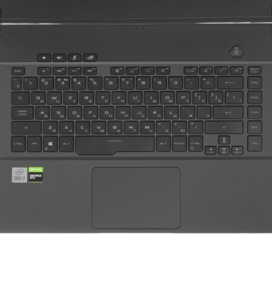 Клавиатура для ноутбука Asus ROG GU502 серебристая c подсветкой маленький энтер
