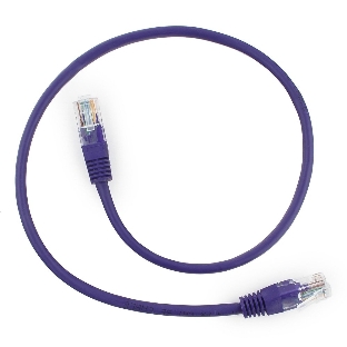 Патч-корд UTP Cablexpert cat.5e, 0.5м, литой, многожильный, фиолетовый