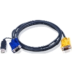 Переключатель ATEN 2L-5202UP Шнур, монитор+клавиатура+мышь Intelligent CABLE HD15M/USBAM 1.8M, фото3