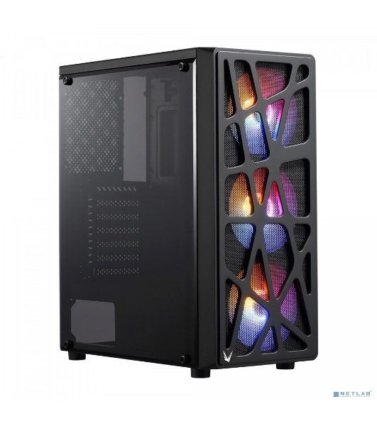 Компьютерный корпус Aerocool/Formula MANA черный без БП ATX 6x120мм 2xUSB 2.0 1xUSB 3.0 audio bott PSU