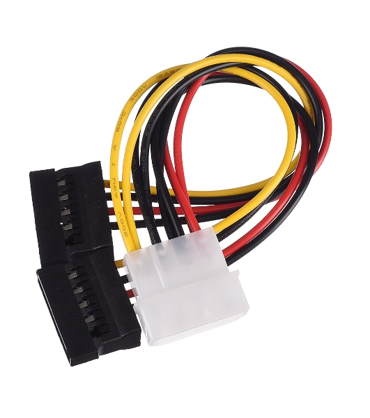 Кабель GoPower MOLEX (F)-2SATA (M) 0.2M 00-00027494