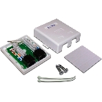 Настенная розетка, 2 порта RJ-45 категории 6, UTP, белая, фото3