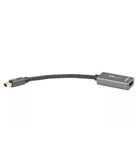 Адаптер miniDP --> HDMI-F 0.15м, оплетка, 4K@60Hz, Telecom (TA565)