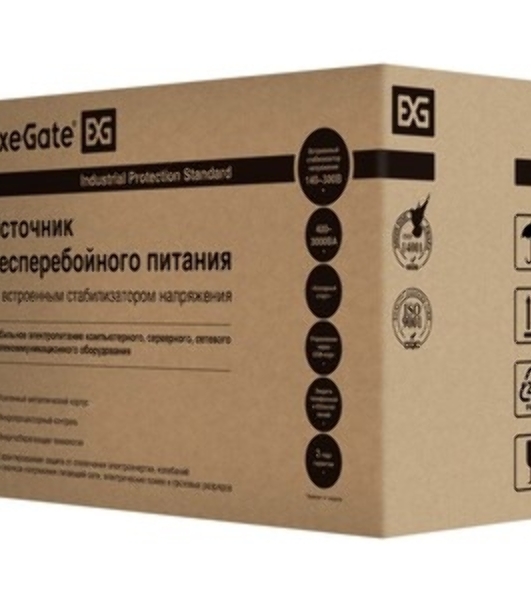 Источник бесперебойного питания ExeGate SpecialPro UNB-1200.LED.AVR.EURO.RJ 1200VA/750W, LED, AVR, 4 евророзетки, RJ45/11, черный