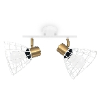 Светильник Ambrella light TR8601/2 WH/GD белый/золото E27*2 max 40W 260*154*230, фото4