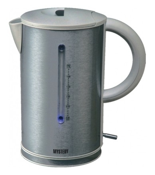 Чайник электрический Mystery MEK-1614 1.7 л, 2200 Вт, серый (корпус: пластик)