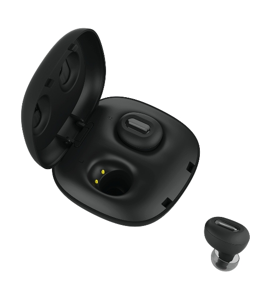 Наушники TWS GEOZON Track черный, внутриканальные, Bluetooth, до 4 ч