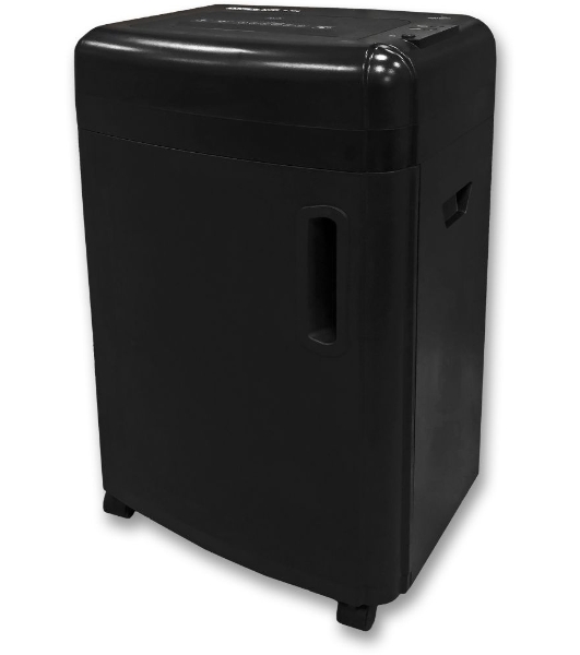 Шредер Office Kit S180 (0,8х1) черный (секр.P-7)/фрагменты/5лист./32лтр./пл.карты/CD