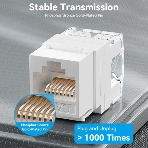 Модуль Vention Keystone Jack Cat.6 неэкранированный 180 градусов белый, фото5