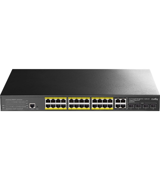 Коммутатор Cudy GS2028PS4-400W, 24×1 Гбит/с, 4×1 Гбит/с Combo (RJ-45/SFP)