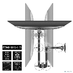 Настольная подставка ExeGate EDM2-3210-11D (для для двух мониторов 15'-32', VESA 75x75, 100x100, макс. нагрузка на один кронштейн 10 кг, наклон -90°/+90°, поворот -90°/+90°, регулировка по высоте, черный), фото10