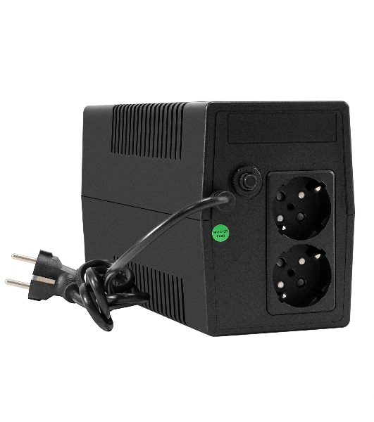 Источник бесперебойного питания ExeGate Power NB-500.LED.AVR.2SH (500VA/300W, LED, AVR, 2*Schuko, батарея 12V 4.5Ah, черный)