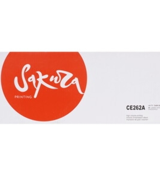 Картридж лазерный Sakura CE262A для HP Color LaserJet CP4020/4025/4520/4525, желтый, 11000 к.