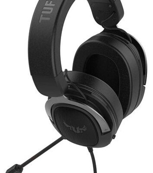 Гарнитура ASUS TUF Gaming H3 чёрный/серый, проводная, mini jack 3.5 мм, регулятор громкости, отключаемый микрофон