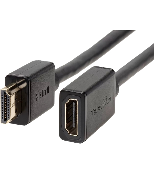 Кабель удлинительный HDMI-19M---HDMI-19F ver 2.0, 2m, TELECOM TCG235MF-2M