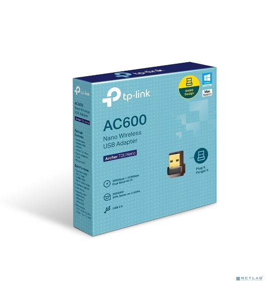 Адаптер TP-Link Archer T2U NANO AC600 Nano Wi-Fi USB-адаптер