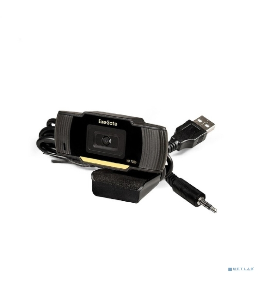 Веб-камера ExeGate GoldenEye C270 HD 1280x720, 30 кадр/с, USB Type-A, микрофон (шумоподавление), универсальное крепление
