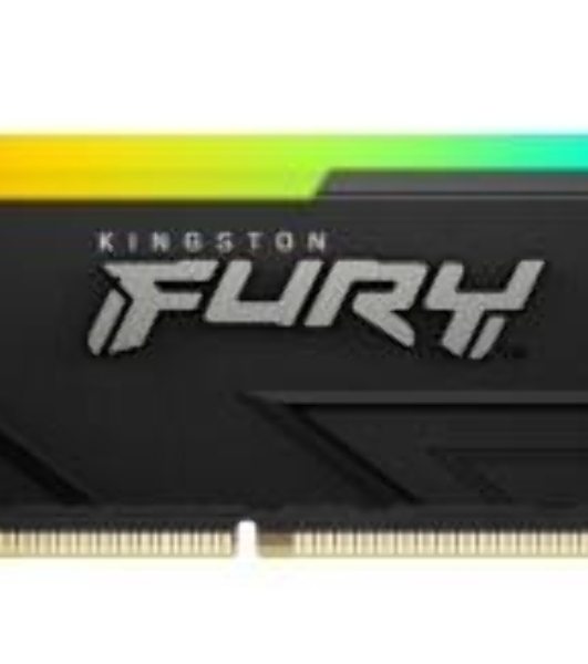 Оперативная память Kingston Fury Beast, DDR4, 32GB (2x16GB), 3200MHz, CL16, DIMM, с радиатором, RGB, черный
