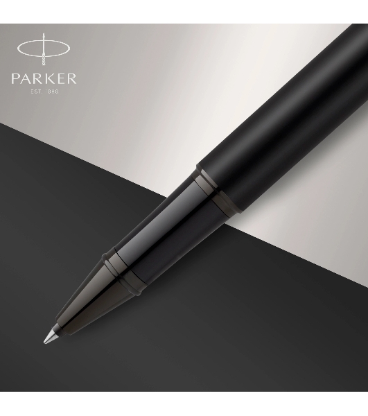 Ручка роллер Parker IM Achromatic T317 (CW2127743) Matt Black, F, черные чернила, подарочная коробка