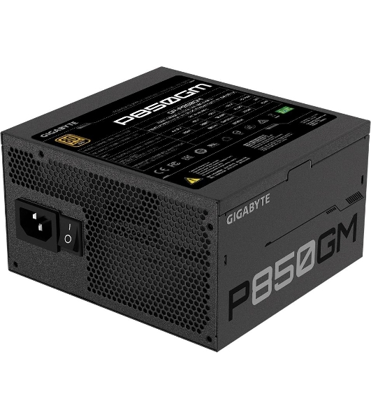 Блок питания Gigabyte GP-P850GM RTL, 850Вт, 80 PLUS Gold, 120мм, модульный, черный