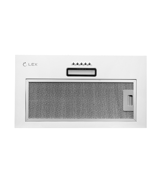Вытяжка встраиваемая LEX GS Bloc LIGHT 600 белый управление: кнопочное (1 мотор)