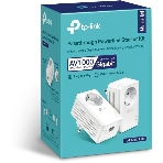 Сетевой адаптер TP-Link AV1000 Gigabit Passthrough Powerline Starter KitSPEED: 1000 Mbps PowerlineSPEC: Broadcom CPU, HomePlug AV2, 1+1 Gigabit PortFEATURE: Plug and Play, tpPLC Utility, Pair for More Security, Extra Power SocketKIT: 2× TL-PA7017P', фото2