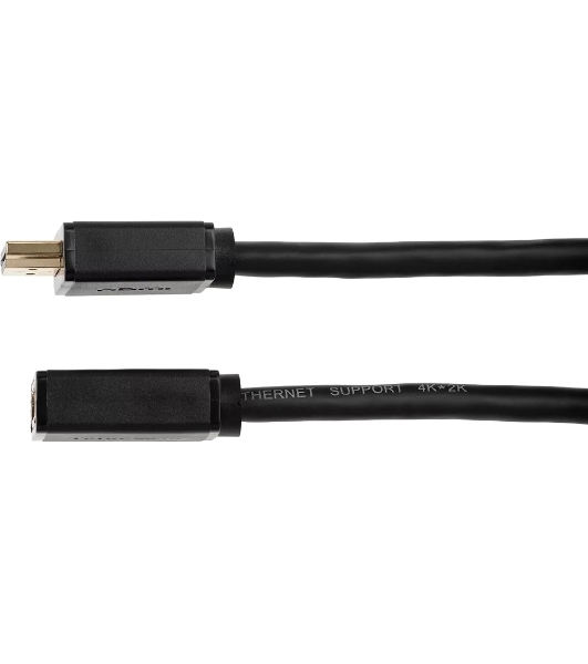 Кабель удлинительный HDMI-19M---HDMI-19F ver 2.0, 2m, TELECOM TCG235MF-2M