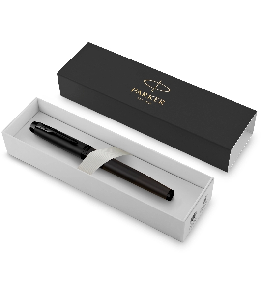 Ручка роллер Parker IM Achromatic T317 (CW2127743) Matt Black, F, черные чернила, подарочная коробка