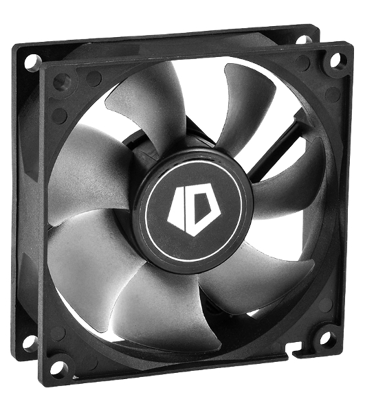 Вентилятор для корпуса ID-Cooling NO-8025-SD черный, 80 мм, 2000 об/мин, 21 дБ, 3 pin