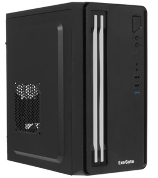 Компьютерный корпус Minitower ExeGate mEVO-7805-XP400 (mATX, БП XP400 с вент. 12см, 2*USB+1*USB 3.0, аудио, черный, с 2*RGb подсветкой)