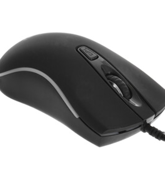 Мышь проводная Qumo Onyx RGb M73 черный, 2400 dpi, USB, кнопки - 4
