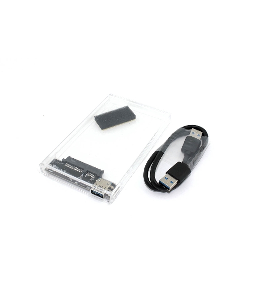 Бокс для жесткого диска 2,5' Yucun пластиковый USB 3.0 прозрачный