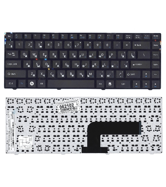 Клавиатура для ноутбука DNS Pegatron B14Y, Clevo W740 черная с рамкой