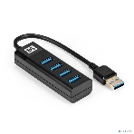 USB-концентратор 4-в-1 ExeGate DUB-4TP (кабель-адаптер USB3.0 --> 4xUSB3.0, Plug&Play, черный), фото7