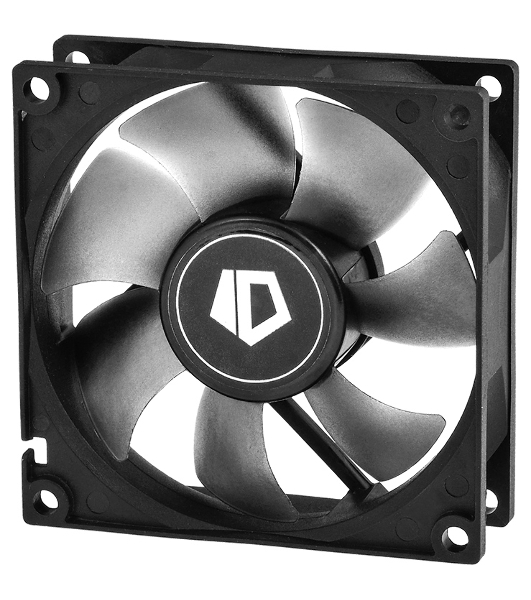 Вентилятор для корпуса ID-Cooling NO-8025-SD черный, 80 мм, 2000 об/мин, 21 дБ, 3 pin