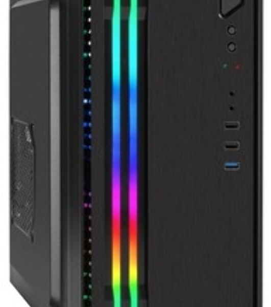 Компьютерный корпус Minitower ExeGate mEVO-7805-XP400 (mATX, БП XP400 с вент. 12см, 2*USB+1*USB 3.0, аудио, черный, с 2*RGb подсветкой)