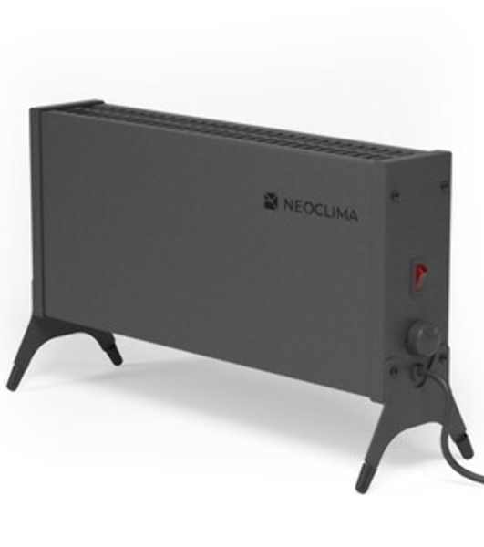 Конвектор электрический Neoclima Nano 2000B черный, 2000 Вт, 25 м2, термостат