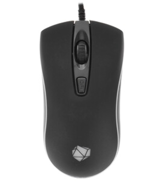 Мышь проводная Qumo Onyx RGb M73 черный, 2400 dpi, USB, кнопки - 4