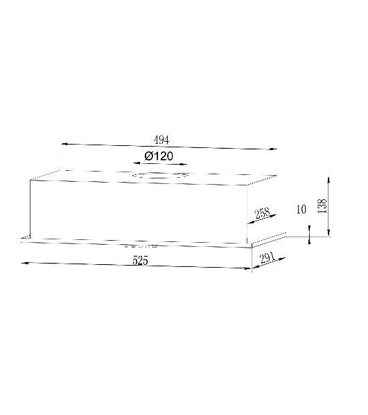 Вытяжка встраиваемая LEX GS Bloc LIGHT 600 белый управление: кнопочное (1 мотор)