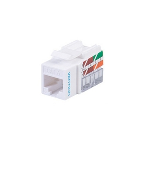 Модуль Vention Keystone Jack Cat.6 UTP белый