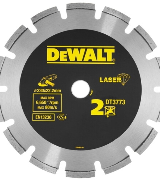 Диск алмазный по бет. DeWalt DT3773 (00000015138) d=23 0мм d(посад.)=22.2 мм (угловые шлифмашины)