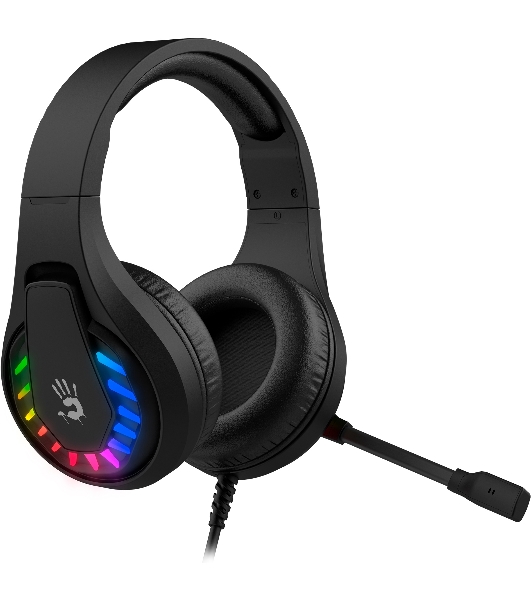 Гарнитура Bloody G230P чёрный, проводная, USB, подсветка