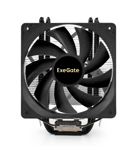 Кулер для процессора ExeGate Dark Magic EE400XL-PWM черный, 120 мм, алюминий/медь, 2400 об/мин, 37 дБ, 4 pin, 140 Вт, 155 мм