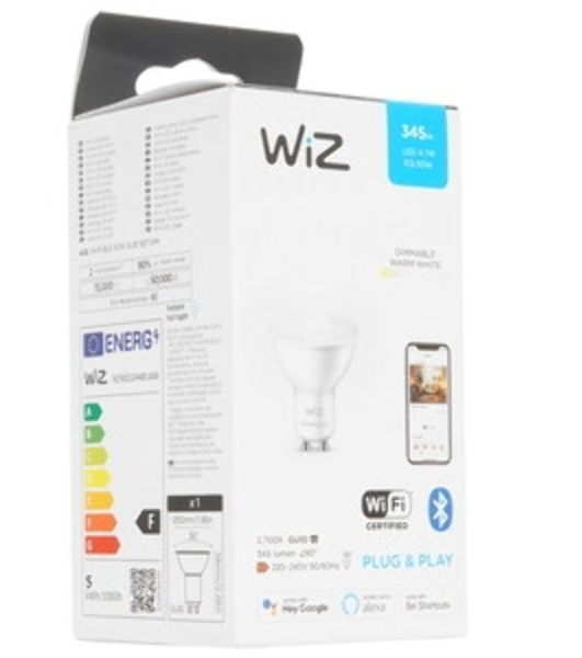 Лампа светодиодная WiZ Wi-Fi BLE 50W GU10 927 DIM 1PF/6